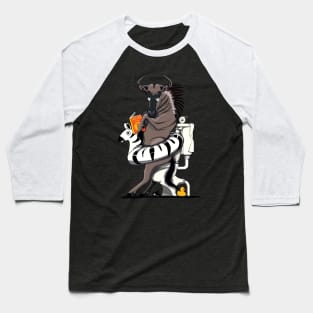 Wildebeest on the Toilet Baseball T-Shirt